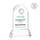 Cortez Globe Full Color on Helton Starfire Peaks Crystal Trophy