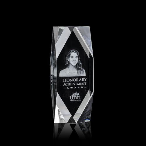 Awards and Plaques - Crystal Trophies - Atkinson Towers 3D Crystal Trophy