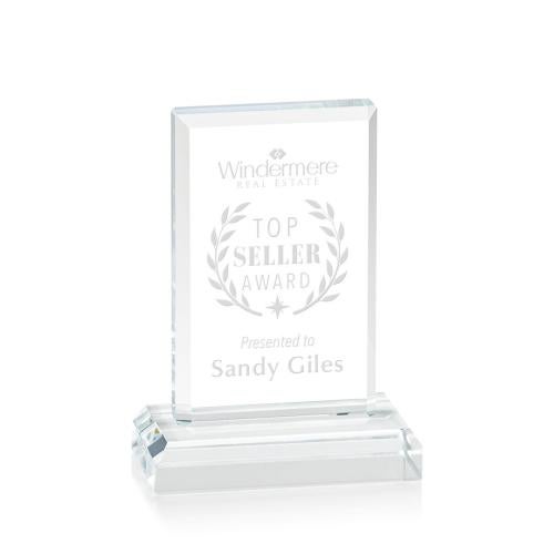 Awards and Plaques - Crystal Trophies - Hester Desktop Rectangle Crystal Trophy