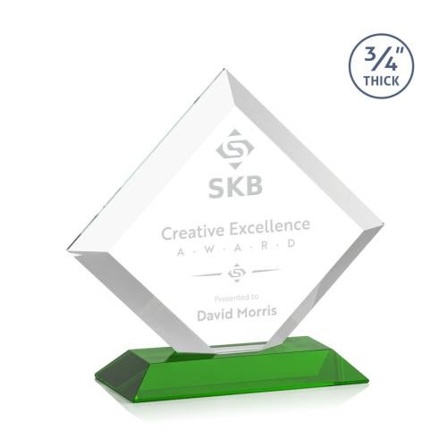 Awards and Plaques - Crystal Trophies - Carlson Green Crystal Trophy