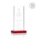 Prieto Red Rectangle Crystal Trophy