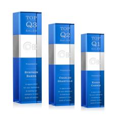 Price Tower Sky Blue Towers Crystal Trophy - Crystal Trophies