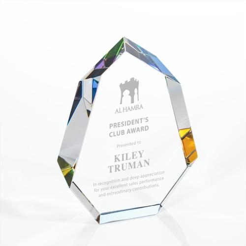 Awards and Plaques - Crystal Trophies - Thomson Prismatic Polygon Crystal Trophy