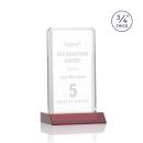 Stubbs Red Rectangle Crystal Trophy