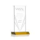 Henley Liquid&trade; Amber Rectangle Crystal Trophy