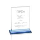 Lorenzo Sky Blue Rectangle Crystal Trophy