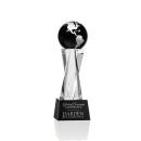 Branch Black/Silver Globe Crystal Trophy