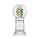 Blackburn Globe on Crystal Pedestal Base Glass Trophy