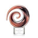 Moran on Round Clear Circle Glass Trophy