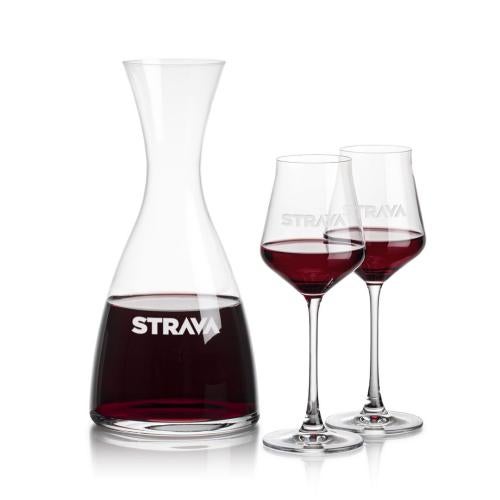 Custom Barware Glasses - Carafes - Daugherty Carafe & Watts Wine
