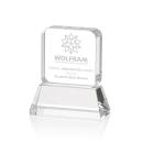 Walls on Base Clear Square / Cube Crystal Trophy