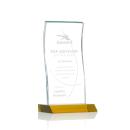 McClure Amber Rectangle Crystal Trophy