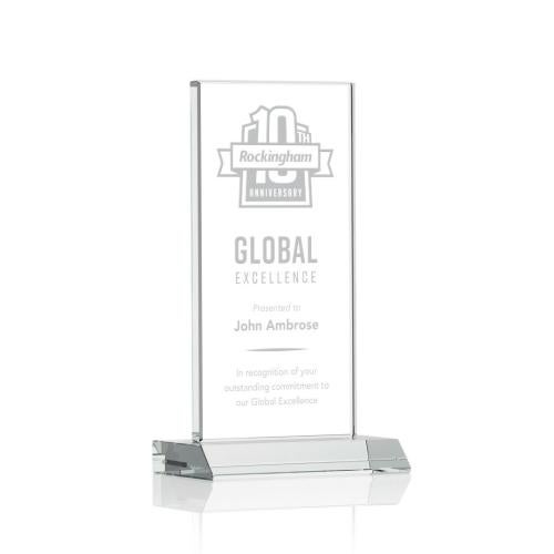 Awards and Plaques - Crystal Trophies - Stanley Clear Rectangle Crystal Trophy