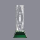 President 3D on Base Green Crystal Trophy