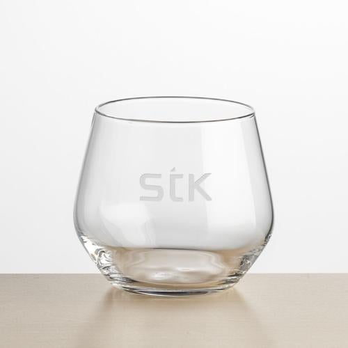 Custom Barware Glasses - Wine Glasses - Renteria Stemless Wine - Deep Etch