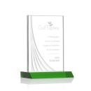 Goldstein Liquid&trade; Green Rectangle Crystal Trophy