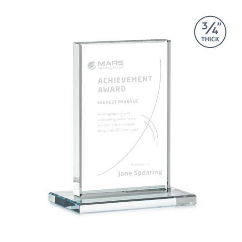 Awards and Plaques - Crystal Trophies - Mohamed Clear Rectangle Crystal Trophy