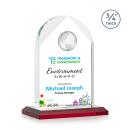 Cortez Full Color Red Globe Crystal Trophy