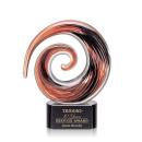Moran on Half Round Black Circle Glass Trophy
