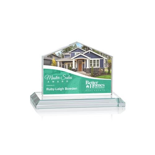 Awards and Plaques - Crystal Trophies - House Full Color Starfire Peaks Crystal Trophy