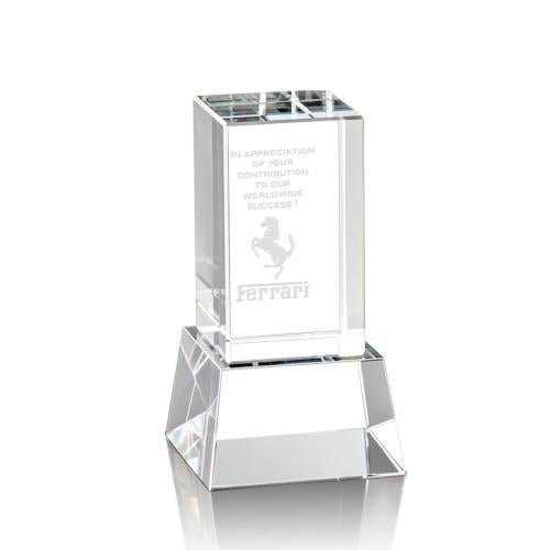 Awards and Plaques - Crystal Trophies - Small on Base Clear Towers Crystal Trophy