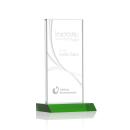 Rodrigues Liquid&trade; Green Rectangle Crystal Trophy