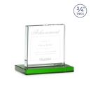 Landers Green Square / Cube Crystal Trophy