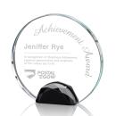 Kenney Black Circle Crystal Trophy