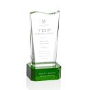 McCord on Base Green Unique Crystal Trophy