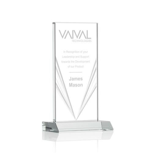 Awards and Plaques - Crystal Trophies - Henley Liquid™ Clear Rectangle Crystal Trophy