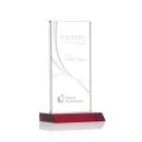 Rodrigues Liquid&trade; Red Rectangle Crystal Trophy