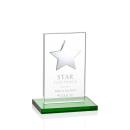 Zuniga Star Green/Silver Rectangle Crystal Trophy