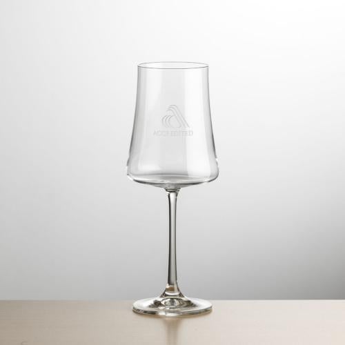 Custom Barware Glasses - Wine Glasses - Yoder Wine - Deep Etch