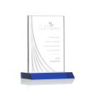 Goldstein Liquid&trade;  Blue Rectangle Crystal Trophy