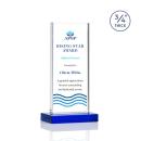 Prieto Full Color Blue Rectangle Crystal Trophy