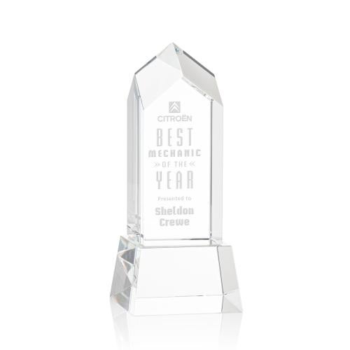 Awards and Plaques - Crystal Trophies - Escobar on Base Clear Towers Crystal Trophy