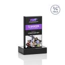 Cartwright Full Color Black Rectangle Crystal Trophy