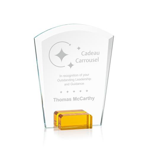 Awards and Plaques - Crystal Trophies - Byrne Amber Peaks Crystal Trophy