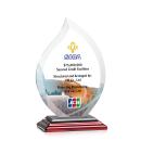 Tomlinson Full Color Wood Flame Crystal Trophy