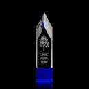 Turret 3D Blue Obelisk Crystal Trophy