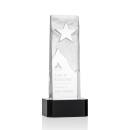 Hinson Star on Base Black Rectangle Crystal Trophy