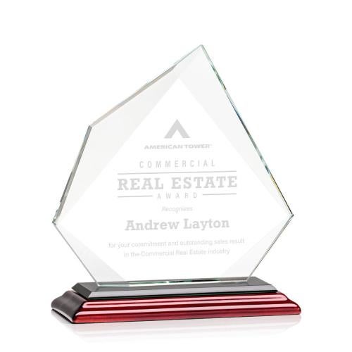 Awards and Plaques - Crystal Trophies - Hoang Rosewood Peaks Crystal Trophy