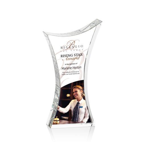 Awards and Plaques - Crystal Trophies - Kendall Full Color Peaks Crystal Trophy