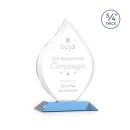 Cavazos Sky Blue Flame Crystal Trophy
