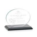 Woods (Horiz) Black Circle Crystal Trophy