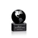 Magee Black/Silver Globe Crystal Trophy