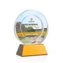 Napier Full Color on Base Amber Circle Crystal Trophy