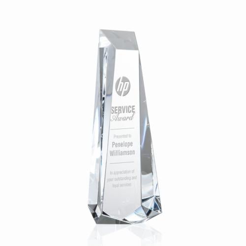 Awards and Plaques - Crystal Trophies - Hankins Obelisk Crystal Trophy