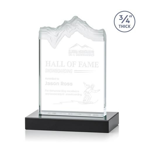 Awards and Plaques - Crystal Trophies - Castellanos Black Peaks Crystal Trophy