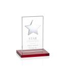 Zuniga Star Red/Silver Rectangle Crystal Trophy